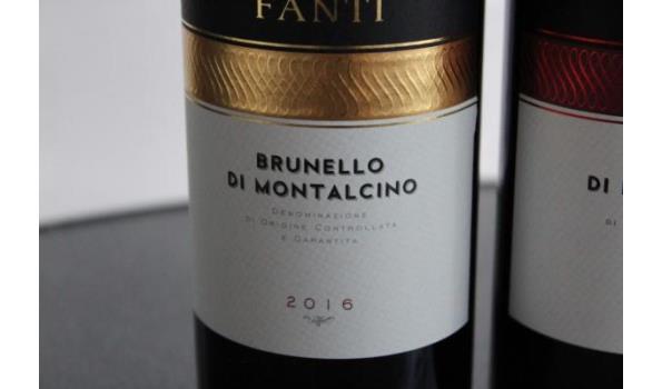 3 div flessen à 75cl rode wijn wo Brunello di Motalcino 2018/2018